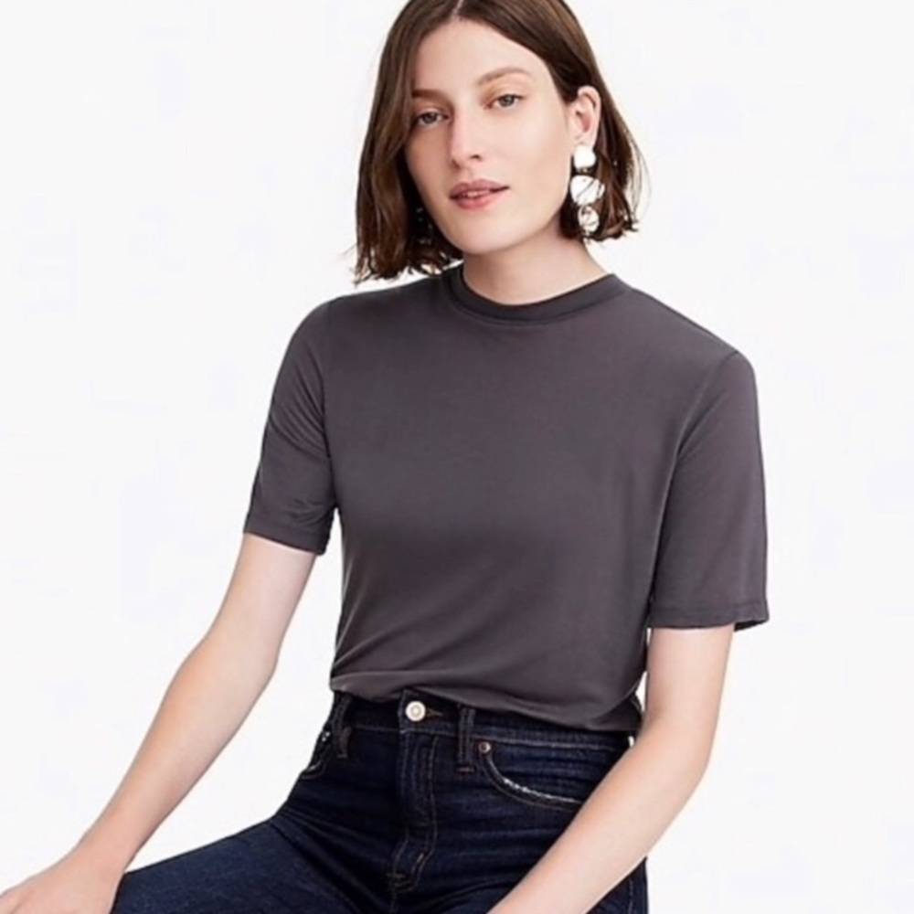 NWT Gray J. Crew Mockneck T Shirt